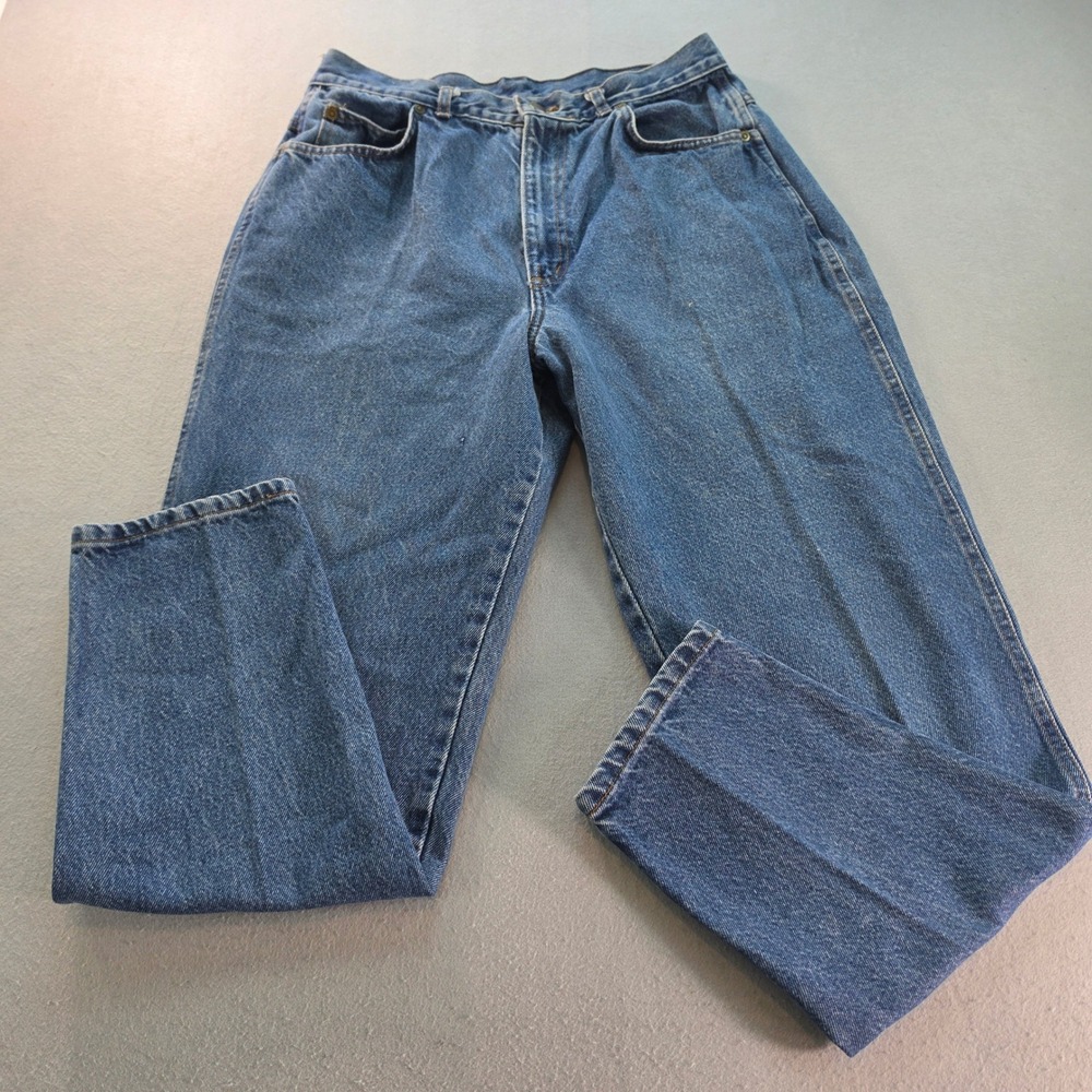 Vintage Chic High Waisted Tapered Leg Jeans Medium Wash Made in USA Size 16 Avg